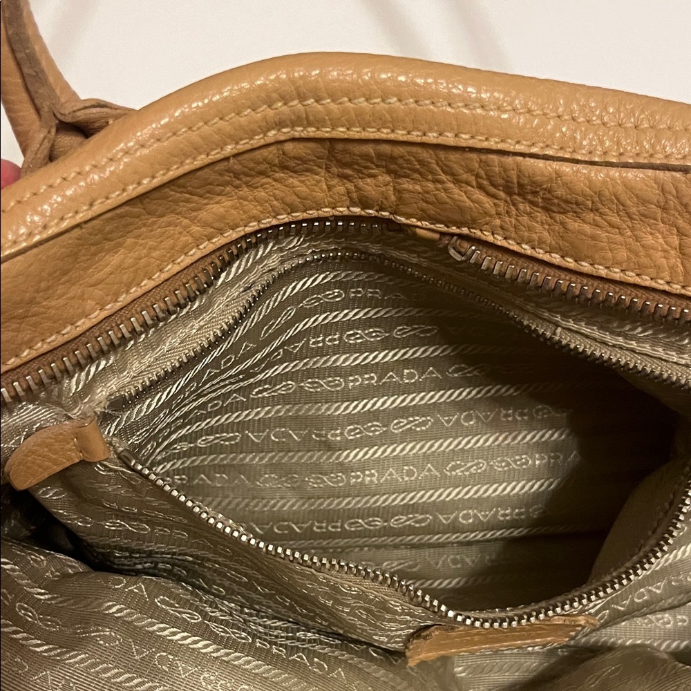 Prada Tan Leather Shoulder Bag - Picture 8 of 11
